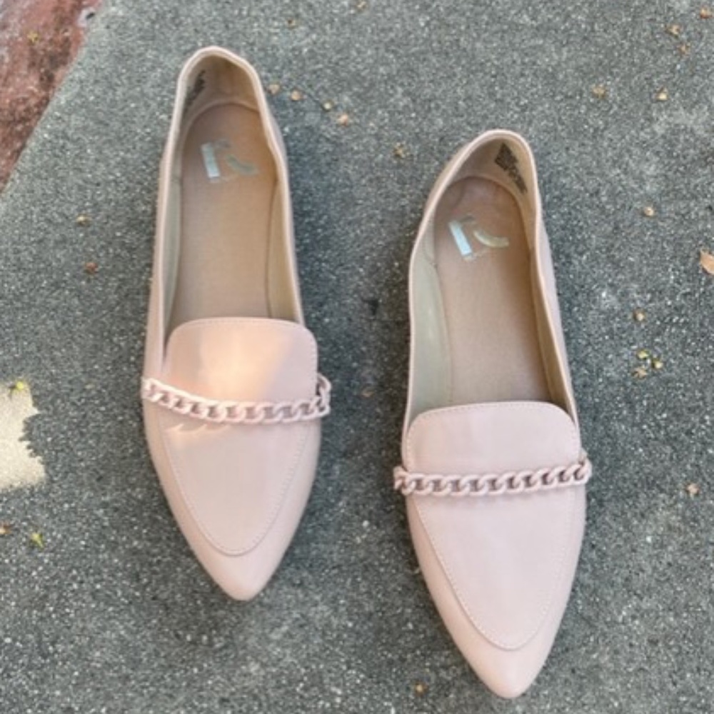 Pastel Pink Report Flats